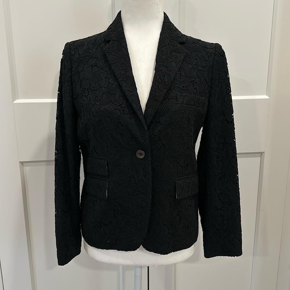 Brooks Brothers Black Fleece by Thom Browne Black Lace Tuxedo Jacket BB3